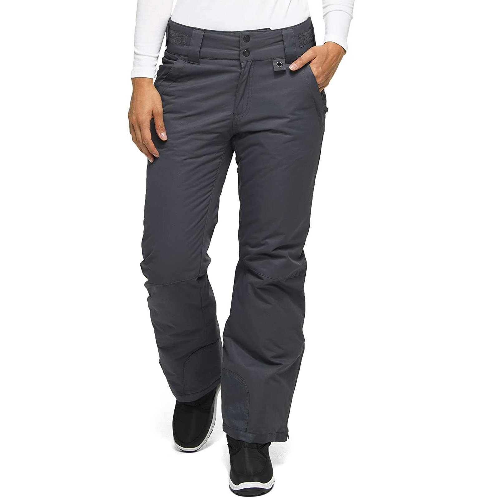 40 # unisexe Neige Isolé Salopette Couleur Uni Poche Pantalons Pantalons Pour Les Femmes Sport Un Pantalon Noir Pantalon Survêtement Streetwear Pantalon: DY / XS