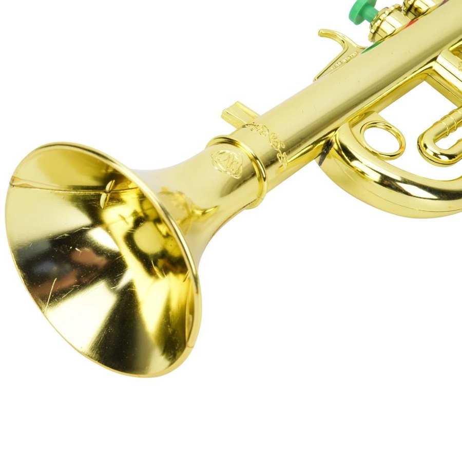 Børn trompet gylden belagt børn førskole musik legetøj blæseinstrument