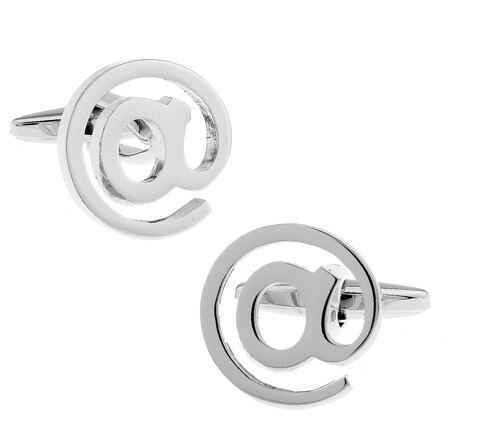 Boutons De Manchette Poste Email Bleu - Motif Domaine, Argent Sterling, Artisanat, Occasion