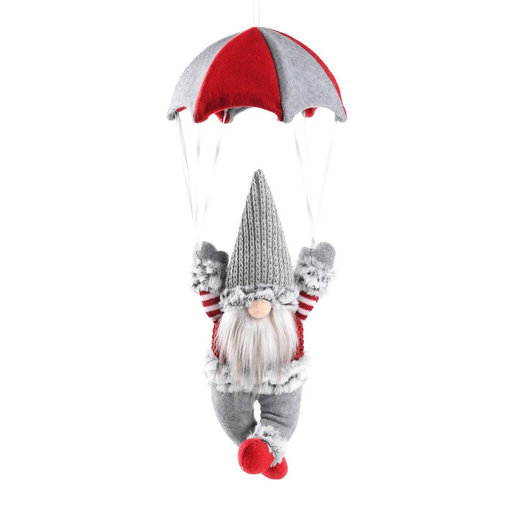 Stor jul ansigtsløs gnome santa xmas træ hængende dekoration dukke faldskærmsudspring gammel mand med parachutenavidad vedhæng: 2