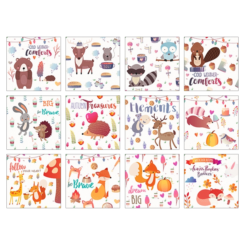 Origami Paper Double Sided Patterned 50 Sheets 15x15cm Square Folding Paper DIY Handcraft Kindergarten Material