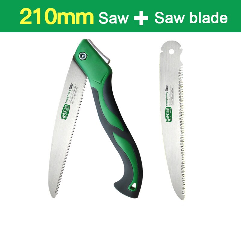 LAOA 9T Folding Saw Garden Pruning Saw Outdoor Handsaw Sharp Saw: 210mm saw and blade