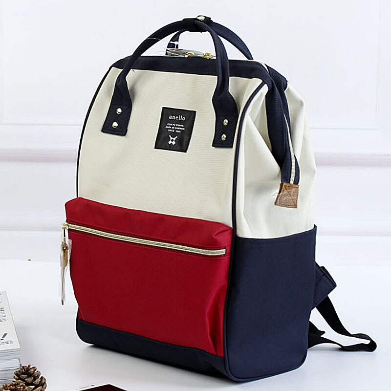 Japan Style Ring Bag Women&#39;s Oxford Waterproof Backpack Girl Boys SchoolBag Large Capacity Male knapsack Mochila Mujer: Blue / small size