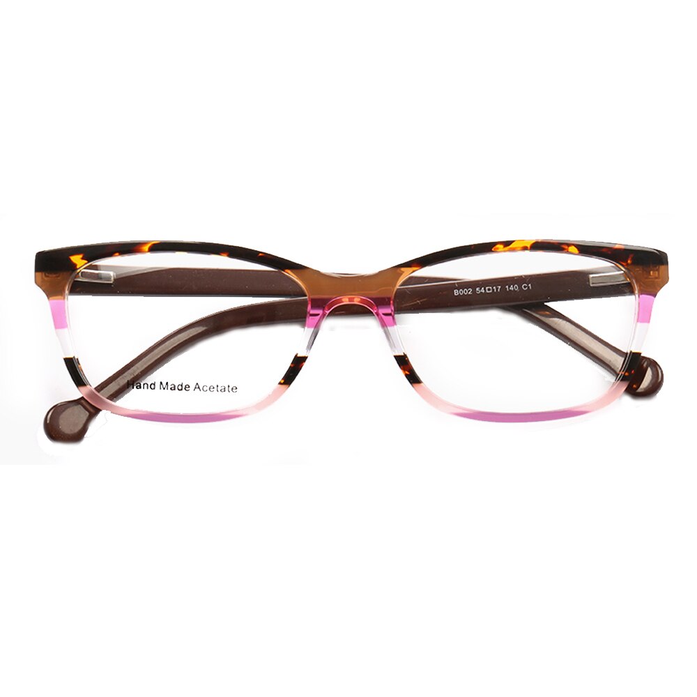 Óculos feminino olho de gato, armação clássica para mulheres, quadrado, aro completo, óculos rx, óculos leve, acetato: C1