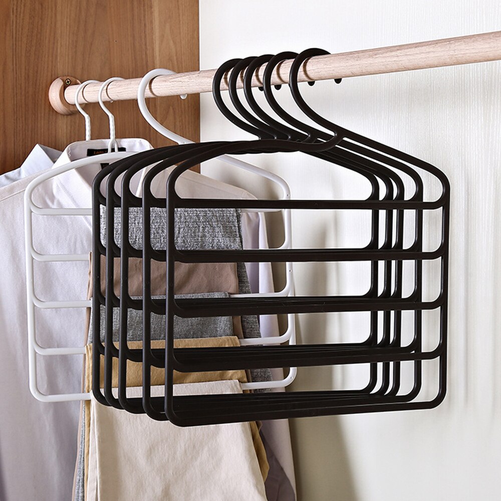 Cintre de pantalon à cinq couches, à la , organisateur magique de placard, vêtements, multi-ports, gain de place