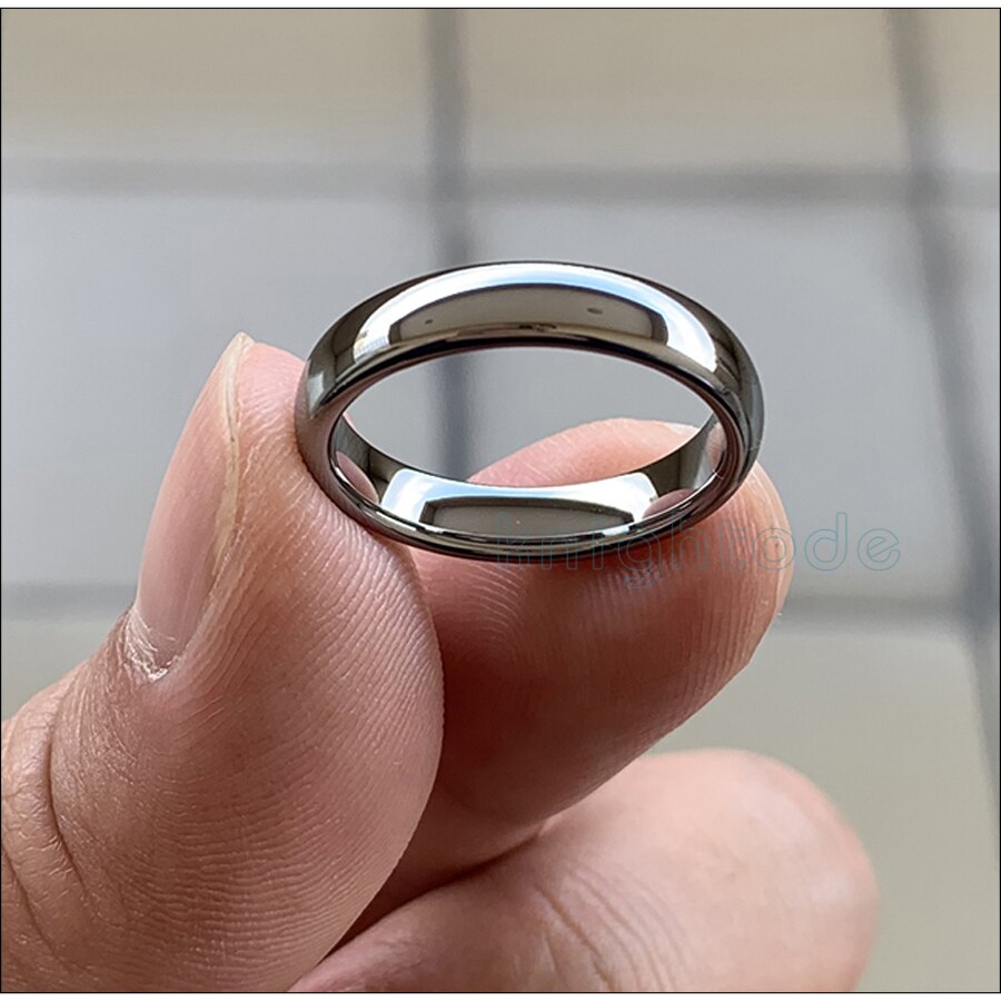 4Mm Womens Ring Tungsten Carbide Wedding Band Mode Liefhebbers Classic Engagement Ring Dome Gepolijst Comfort Fit