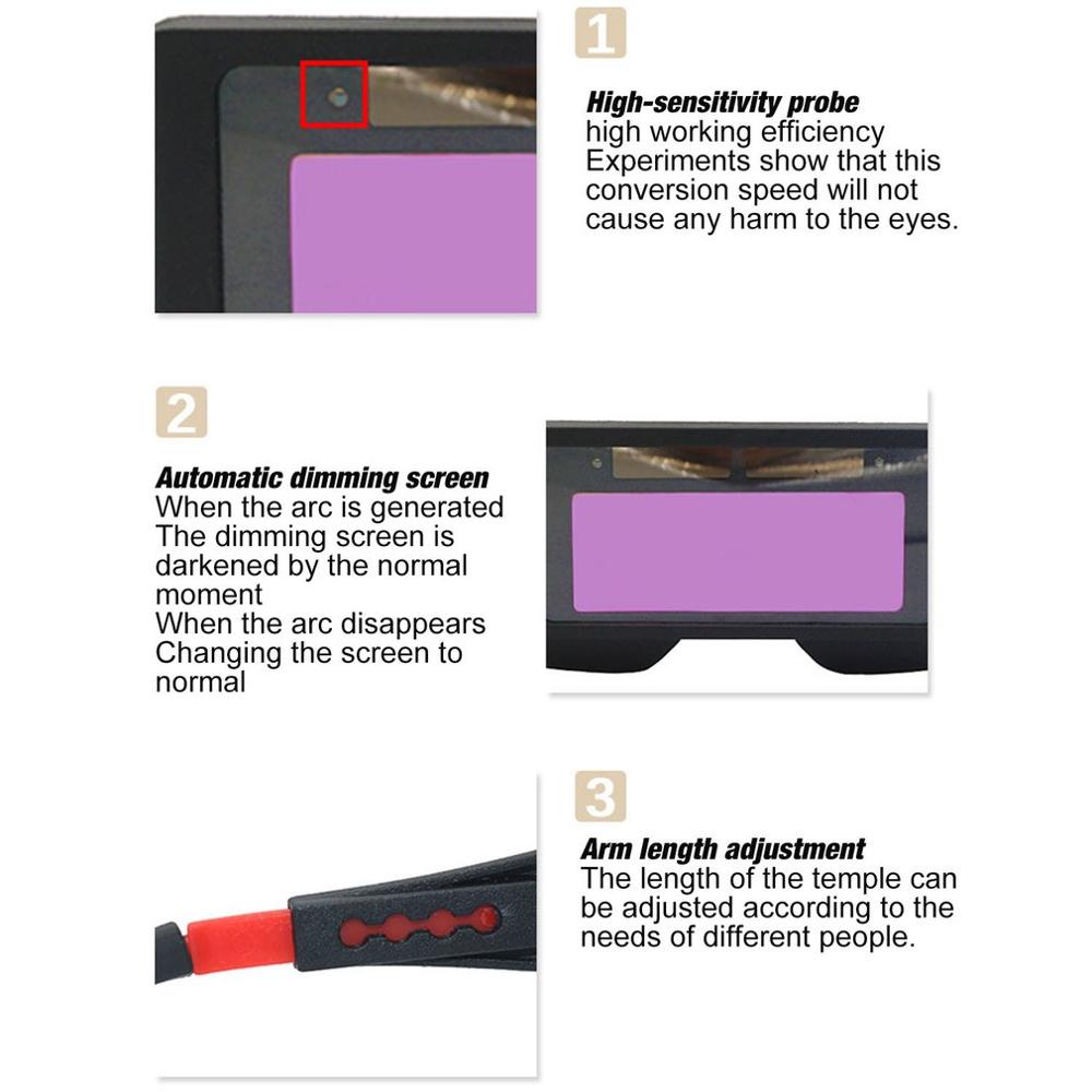 Automatic Variable Photoelectric Welding Glasses Provent Ultraviolet infrared radiation glare Safety Goggles Protective Glasses