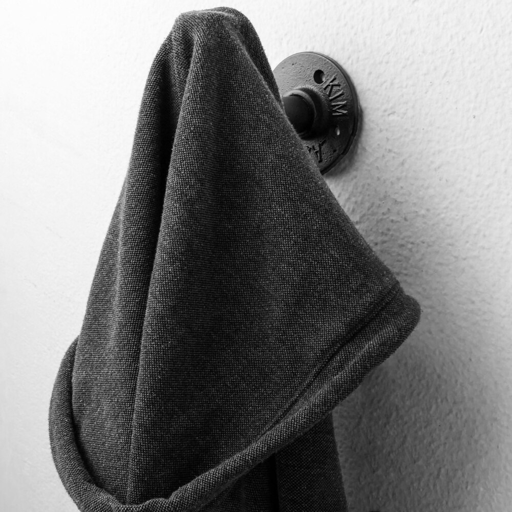 Primematik-Staal Wandrek 1 Haak. Kleerhanger En Handdoekenrek Industriële En Vintage Tube