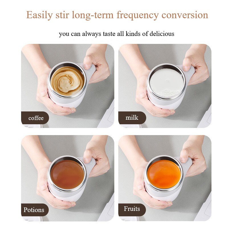 400/380ml Tassen Automatische Elektrische Faul Magnetische Selbst Rühren Becher Kaffee Milch Mischen Becher Clever Edelstahl Jui ce Mischen Tasse