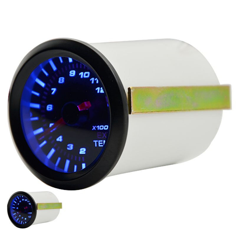 2 &quot;52Mm Universele Uitlaatgastemperatuur Auto Gauge 200-1200 C Meter Auto Blauwe Led