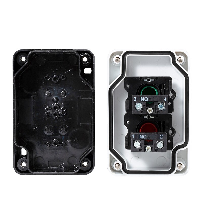 Arrow Symbool Aangeeft Start En Stop Zelfherstel Waterdichte Schakelaar Noodstop Industriële Hand-Held Control Box