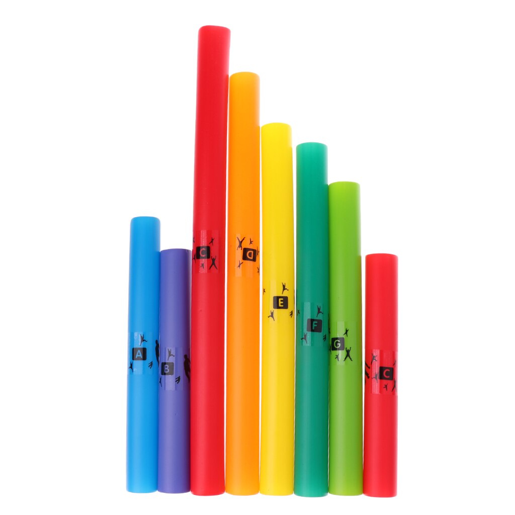 Colorful C Major Diatonic Scale Set 8-Notes Percussion Instrument Tubes C&#39; D E F G A B C&#39;&#39; for Kids Baby Muciacl Toys