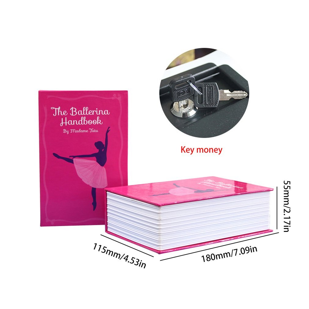 Safe Deposit Box Mini Home Storage Box Safe Cabinet Craft Book Password Key Box Insurance Box