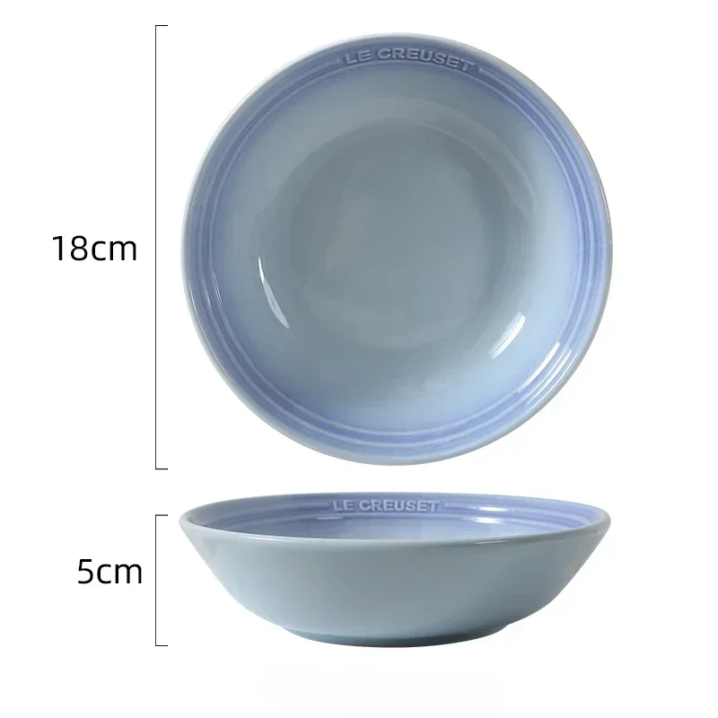 Cuenco de sopa de porcelana de 7 pulgadas, 1 paquete, plato de cerámica para cena, postre, ensalada, plato de comida, bandeja para servir en la cocina, vajilla profunda colorida: Rojo