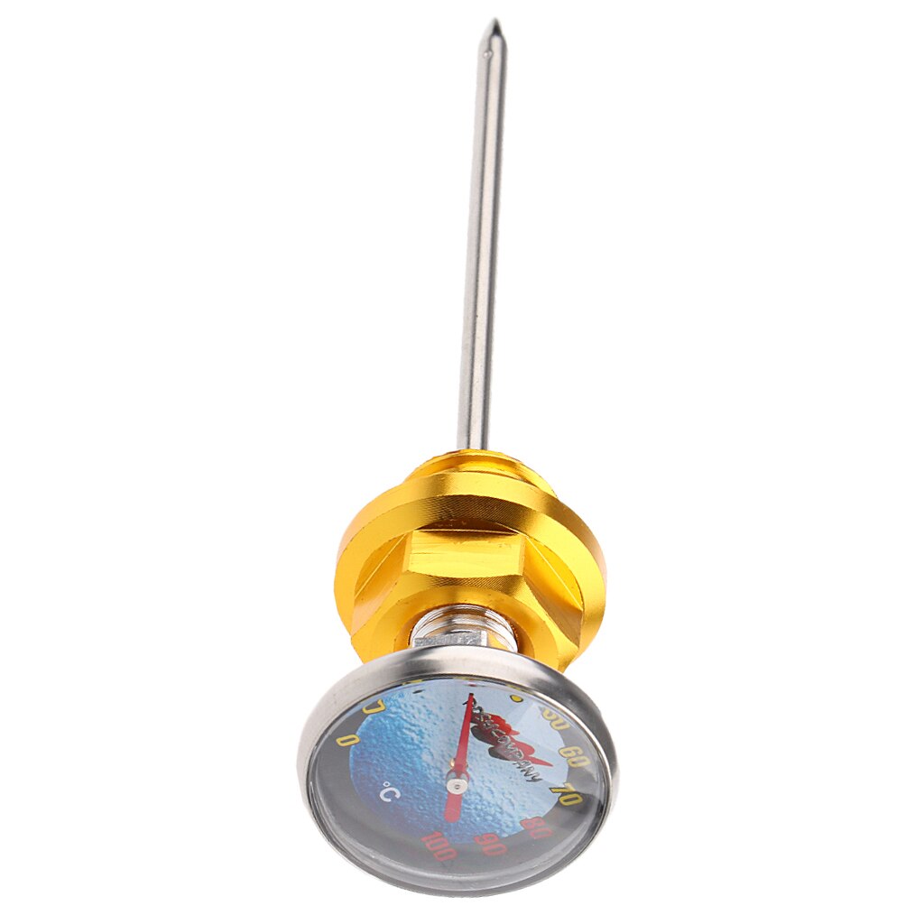 14.5cm Oil Dipstick Level Tank Motorcycle with Temperature Gauge, Measuring Temperature Range 0 ~ 100'c