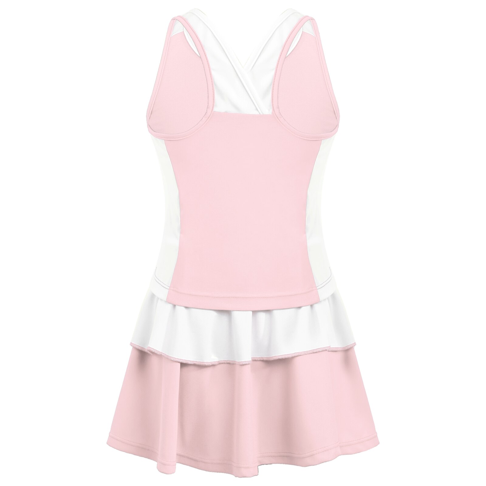 Summer Tennis Sportswear Kids Girls Sport Vest Tops and Skorts Set Casual Sleeveless Sports Suit Teens Badminton Tennis Outfits