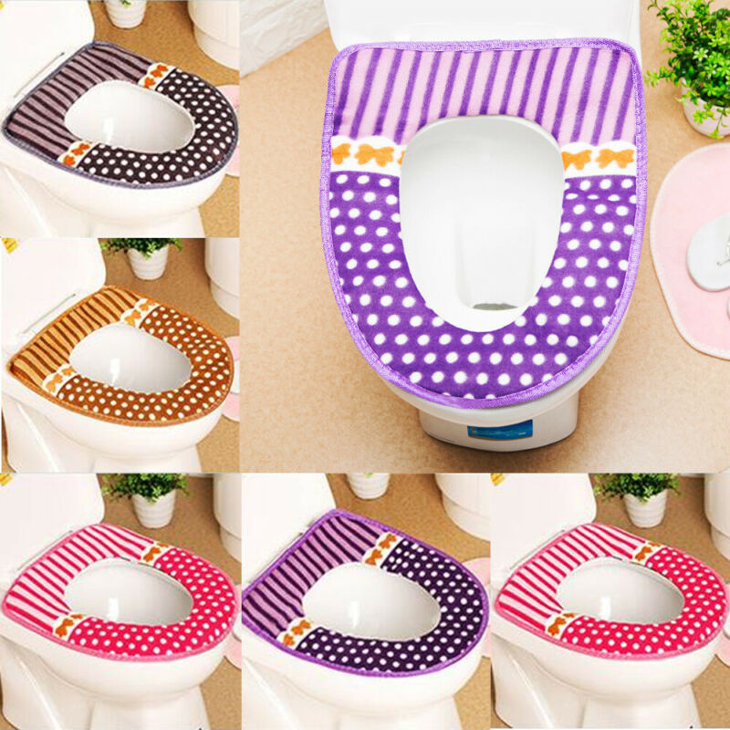 Christmas Toilet seat cover paste bath seat pad washable bath seat heater Closestool toilet lid sticky seat mat