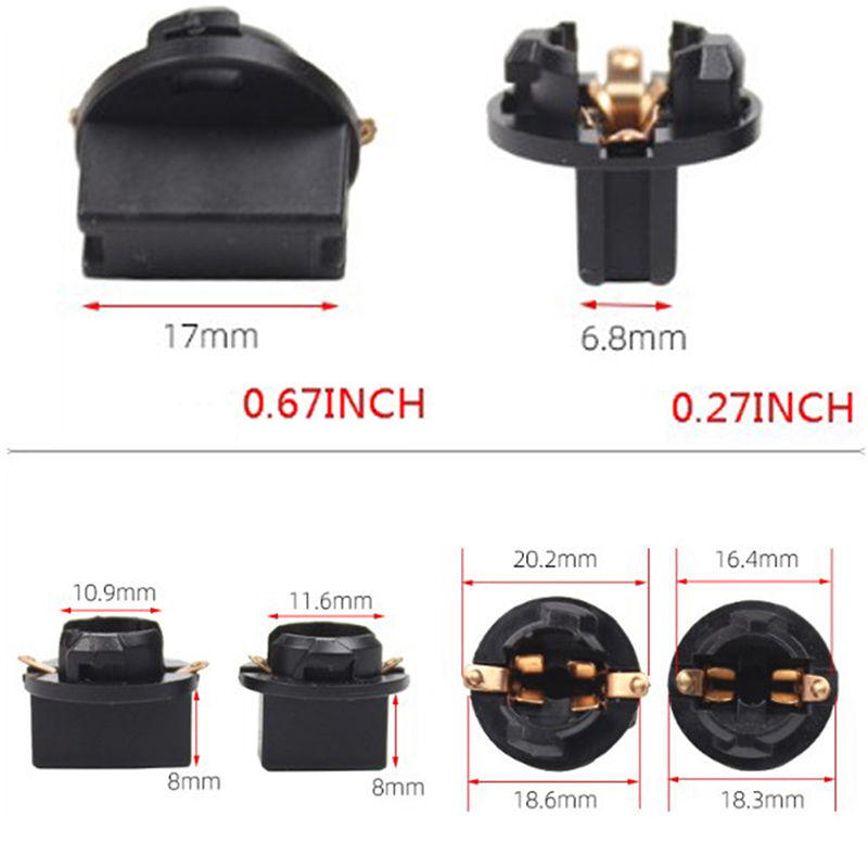 10 Stuks T10 Twist Lock Plug En Play Lamp Houder Sockets T10 W 5W 168 192 194 Twist Lock Wig Bases Lamp Dash: Default Title