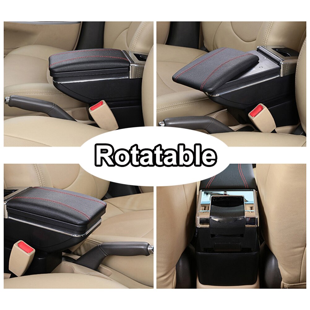 Center Centre Console Storage Box For Ford Focus 2 Mk2 2005 Armrest Arm Rest Rotatable