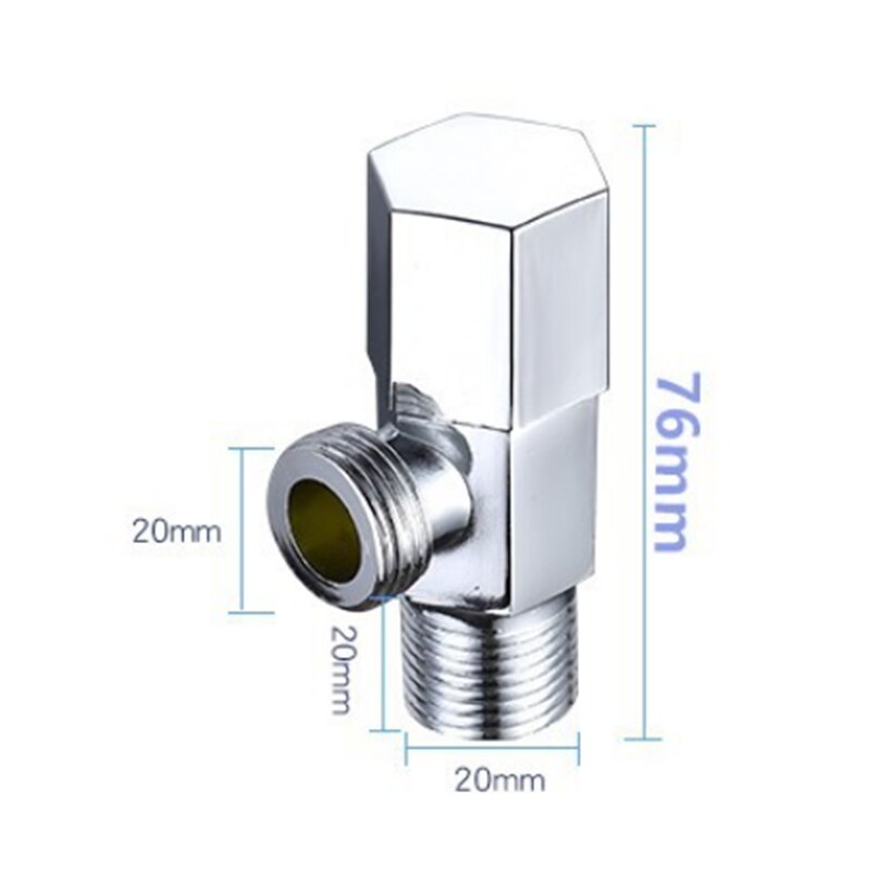 G1/2*1/2 Zinc Alloy Triangle Valve And Cold Water Plating Inlet Valve Thickened Explosion-proof Universal Angle Valve