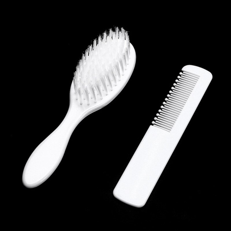 Bebê pente cuidados de beleza 2 peças definir as cerdas macias ajudar a desatar o cabelo e manter a cabeça do bebê