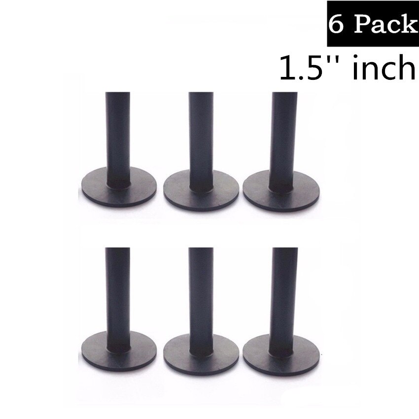 Golf Tees de goma 6 unids/set rango de conducción practica la ayuda de entrenamiento herramientas camiseta para aire libre deportes Durable titular negro golfista dedo diez: 1.5 inch 6 Pcs