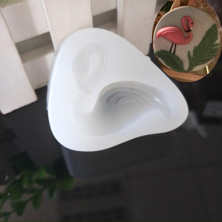 Silikonform mit flamingos, pferden, bäumen, blumen und lollis für schmuck, diamantanhänger, halsketten, bastelarbeiten, harz-epoxid-silikonform: Flamingos