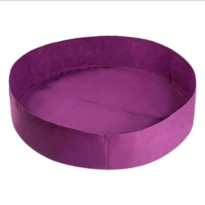 Rund filt plantepose grøn plantespand non-woven blomster planteskoletaske: Lilla 90 x 30cm