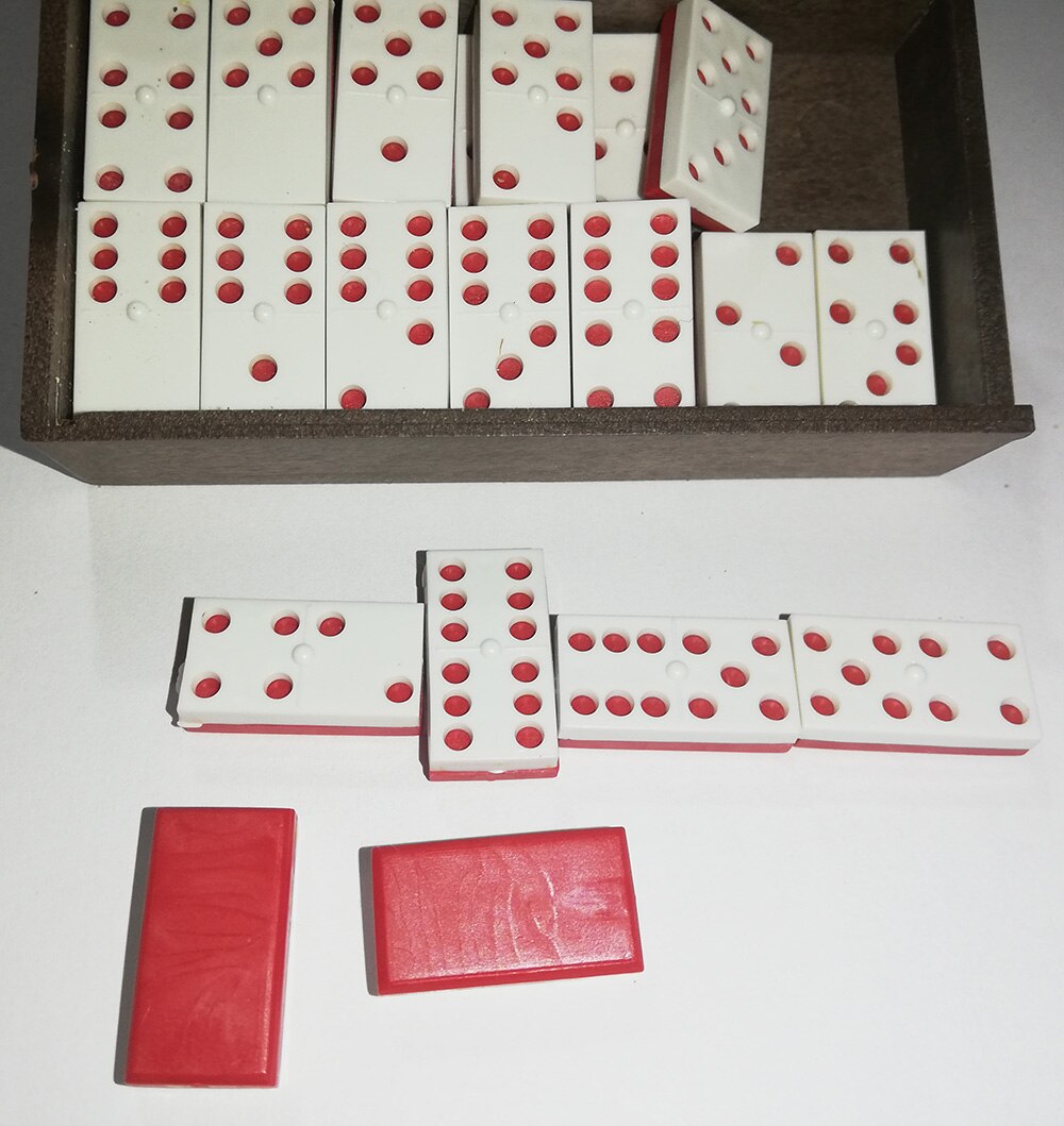 Domino, Mini Dominó 28 fichas fabricado en España juego mesa ideal para viaje camping jugar en familia