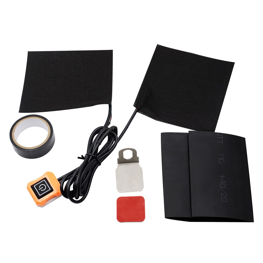 12V Motor Elektrische Verwarmde Grips Pads + Hittebestendige Tape + Hittebestendige Cover Verwarming Handvat Kit Motorbike Stuur verwarmde: Default Title