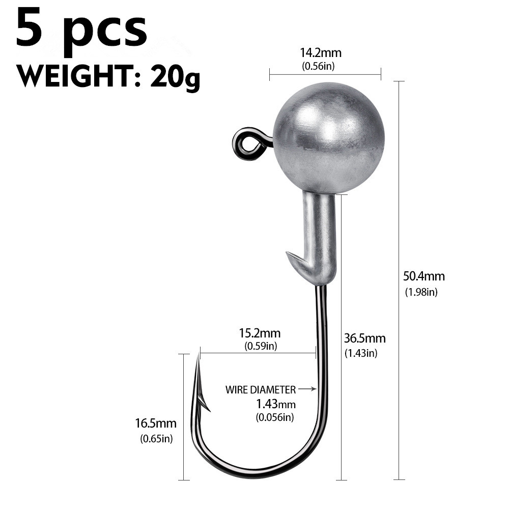 SQ1g 2g 2.5g 5g 7g 10g 12g 14g 20g manivelle tête de gabarit crochet tête d'hameçon de pêche gabarit leurre appât dur doux ver gabarit crochet pour la pêche