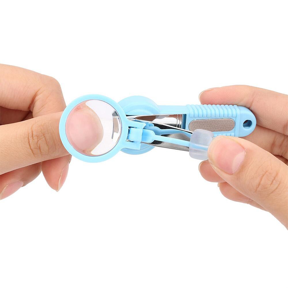 Soins des ongles bébé avec loupe, ciseaux à ongles, poche doigt orteil coupe-ongles coupe-ongles tondeuse outil de manucure enfants soins des ongles
