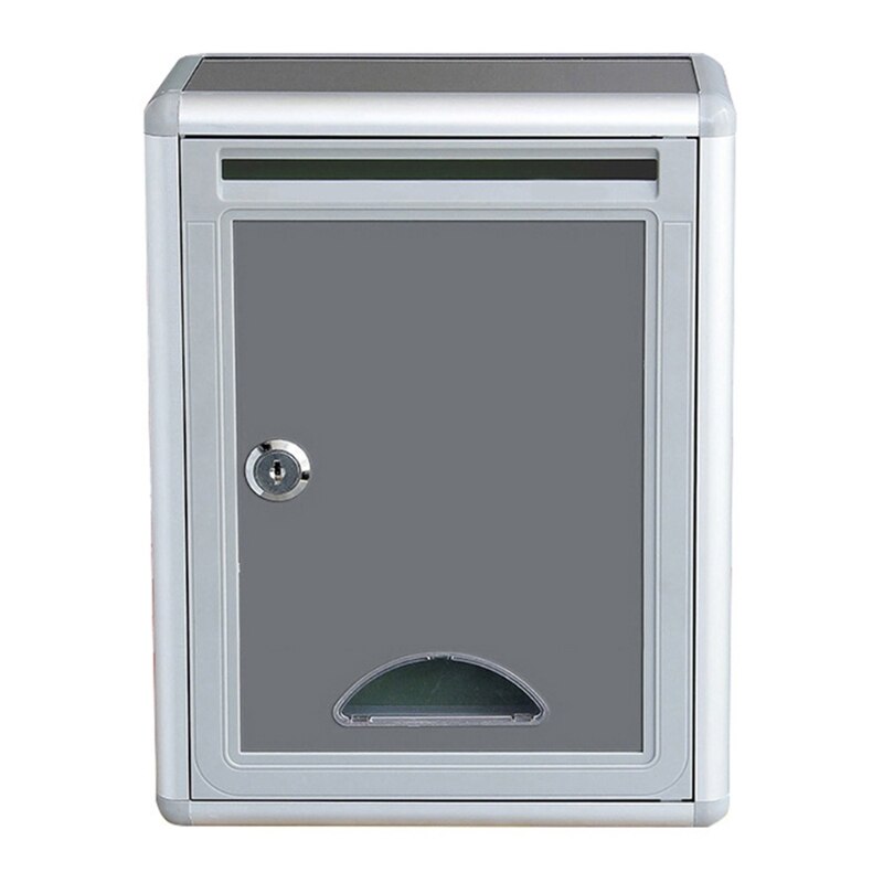 Wall Mount Lockable Mailbox Outdoor Galvanized Metal Key Commercial Rural Parcel Box Packages Slot Secure Lock