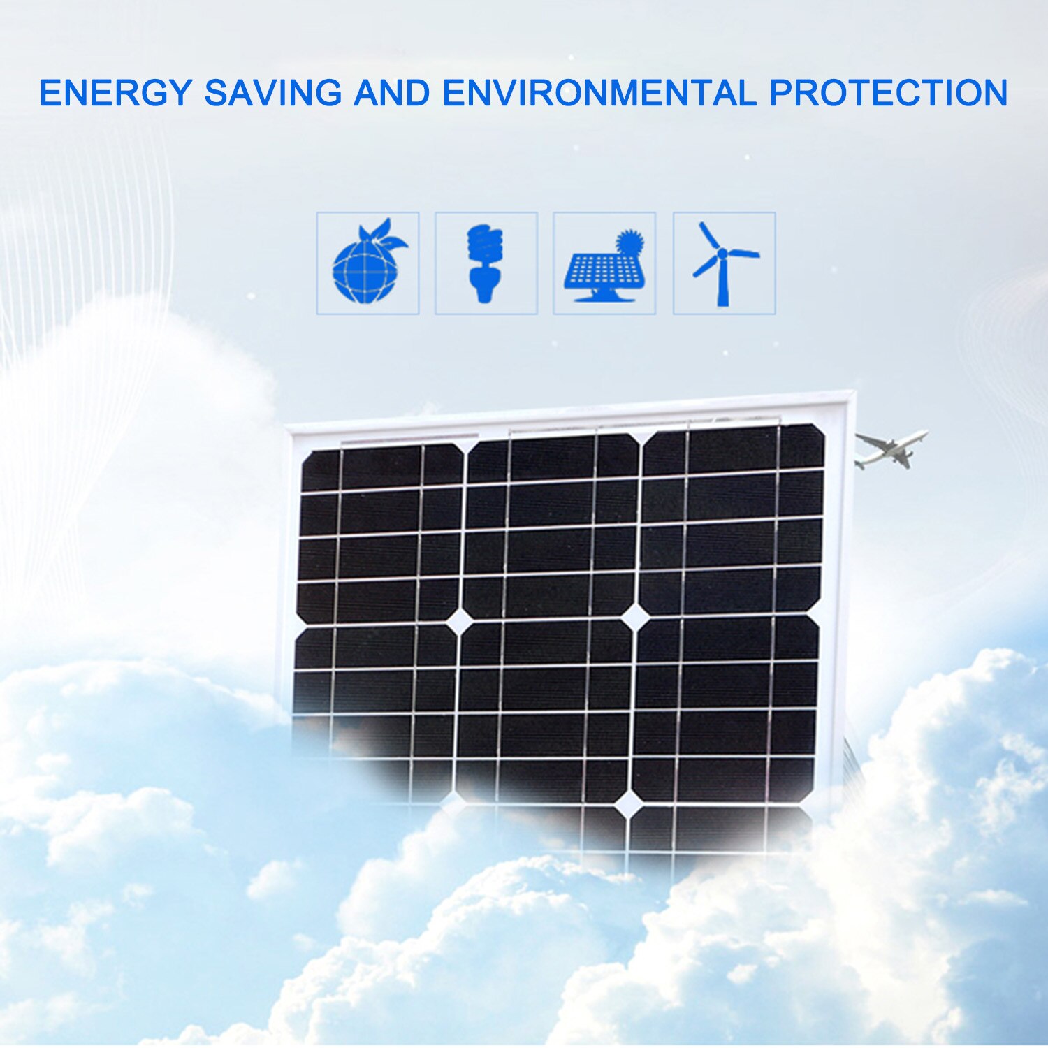 100W Solar Panel with 2 USB Interface Car Battery Charger Kits