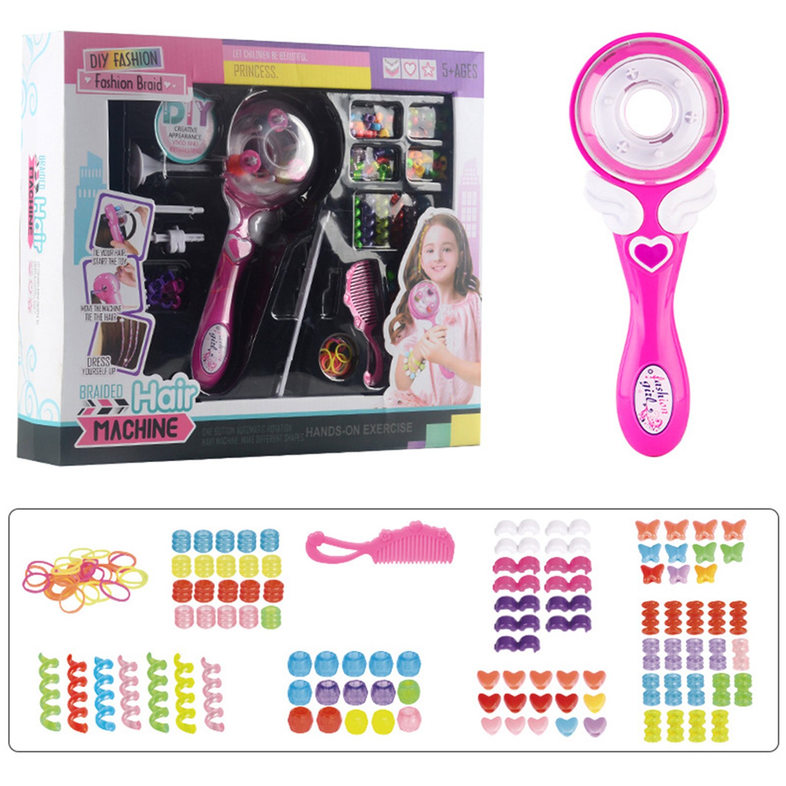 Electric Automatic Hair Braider Braiding Tools DIY Hairstyle Twist Machine Weave Roller Toys For Girls Birthday Toys: A