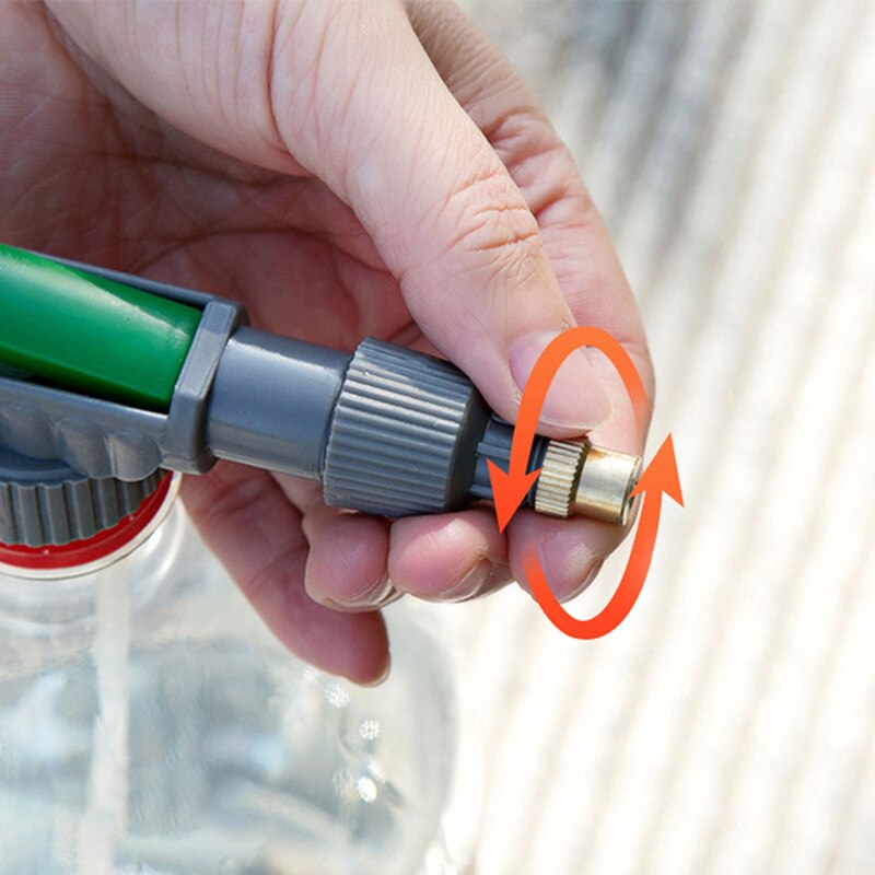 Justera vagn pistol munstycke sprinkler manuell spray bevattningshuvud högtryck dryck flaska spray munstycke trädgård finfördelning strö