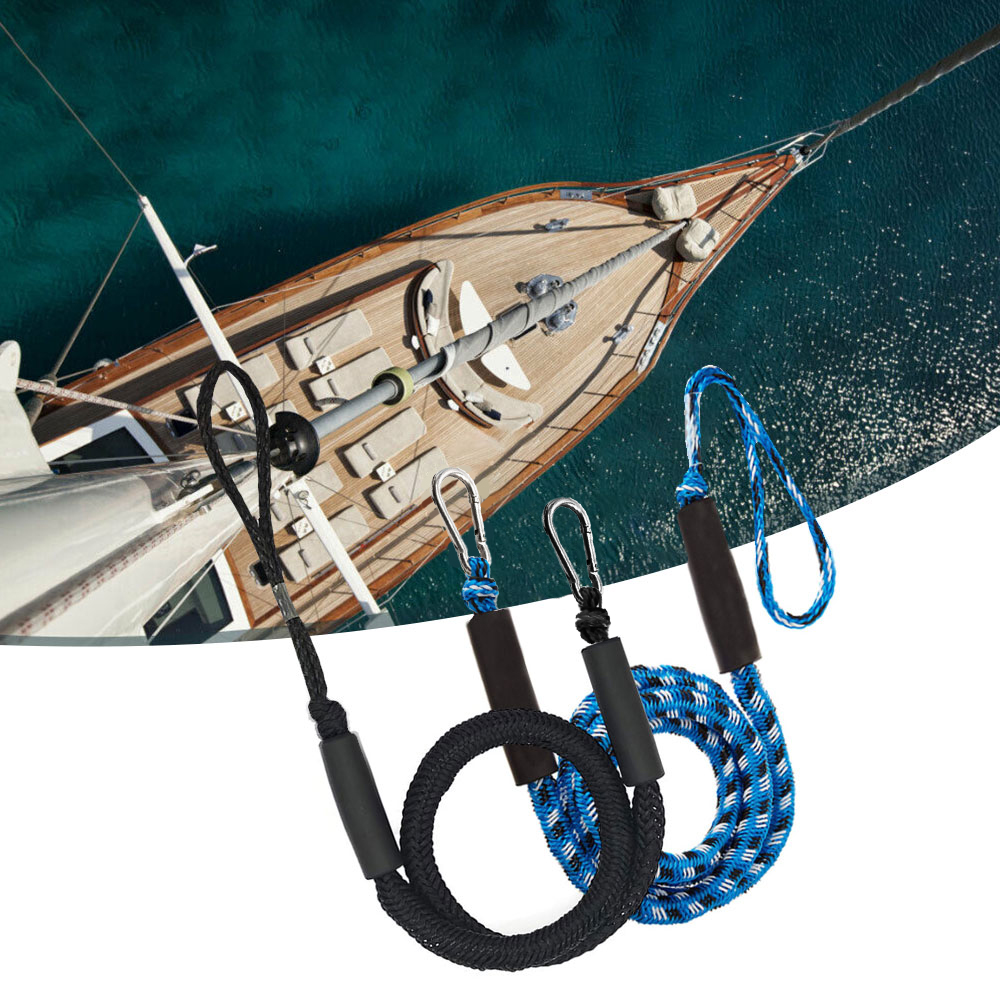 Cuerda elástica para amarre de barco, cuerda de acoplamiento de 4-5,5 pies, flotador de espuma, accesorios para barcos de pesca, 1/2 paquetes