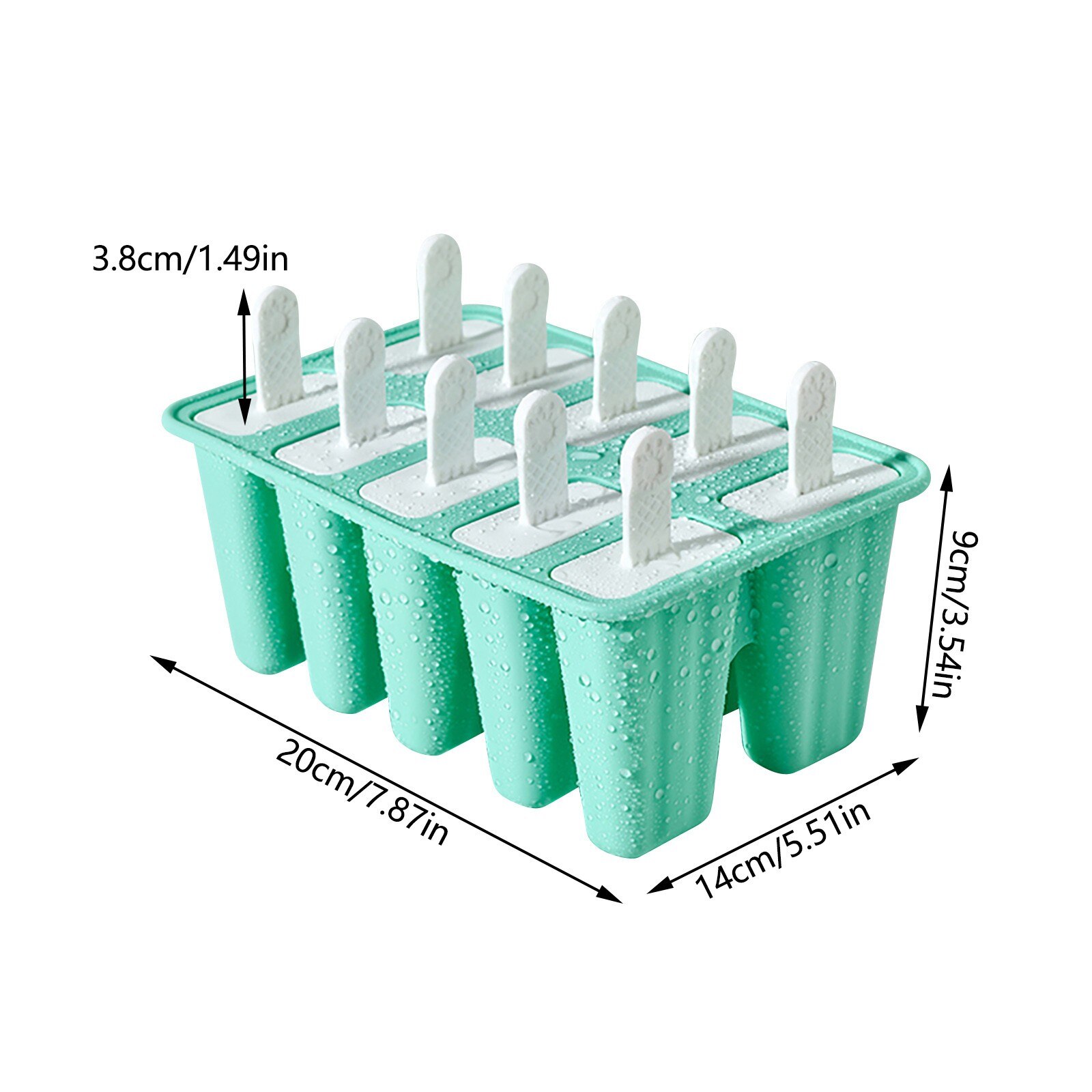 Reusable Ice Cream Tub Mold Ice Cream silicone Tray with Stick Holder 4 6 10 pieces Popsicle Maker Mould