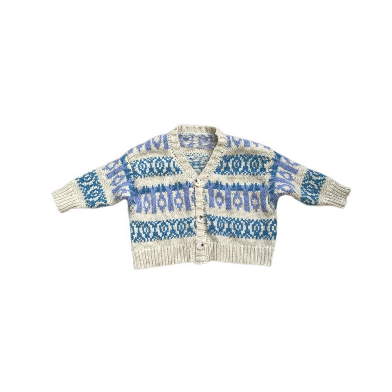 Meisjes Herfst Winter Truien Truien Kids Stijl Losse Jacquard Weave Vesten Jassen 2-7Y