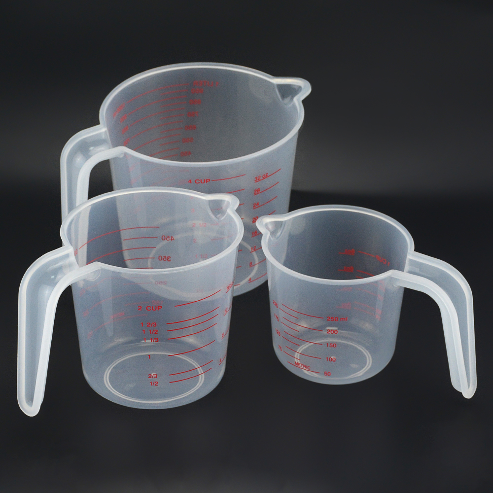 250 Plastic Maatbeker Transparant Met Schaal Cup 500 Maatbeker 1000 Keuken Bakken Meting Tool Set Eenvoudige