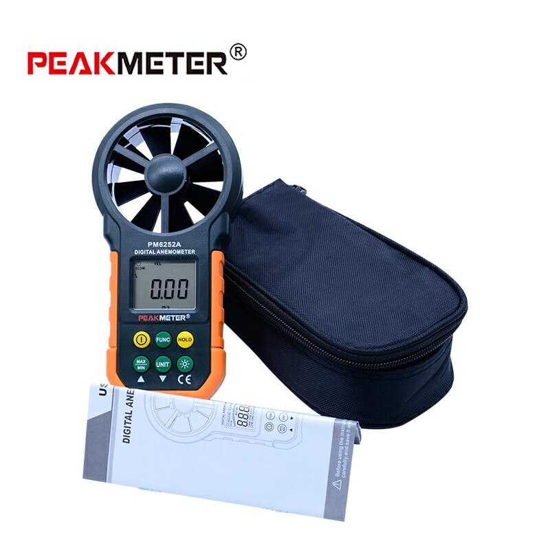 PEAKMETER PM6252A Digital Anemometer Handheld LCD Electronic Wind Speed Air Volume Measuring Meter With Backlight