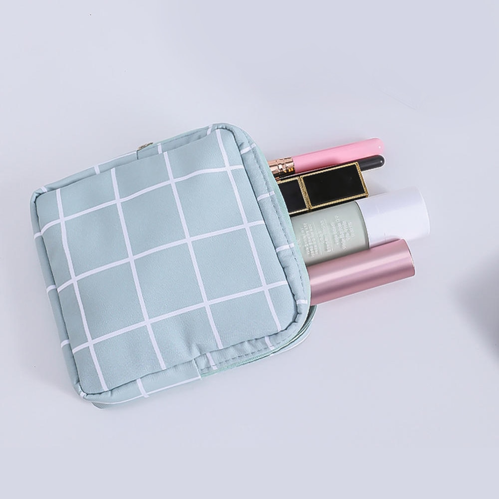 Neceser cuadrado pequeño para cosméticos, organizador de maquillaje, neceser, neceser para mujer, neceser femenino, bolsa para servilletas, maquillaje para niñas, cosméticos