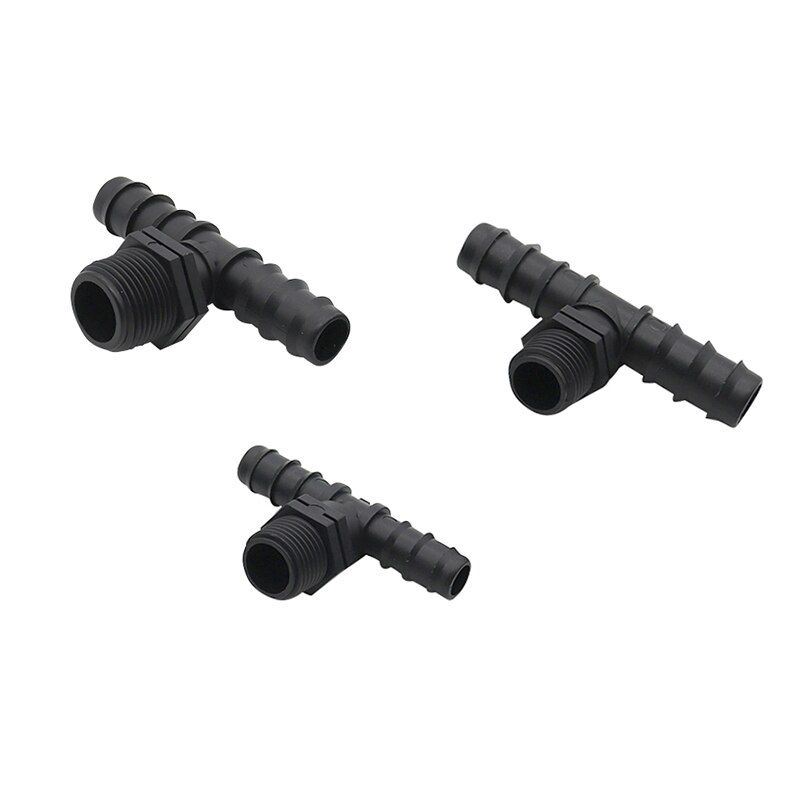 Reducing Tee Splitter with Threaded Connections to a water pipe 1/2" 3/4" Male Threaded Quick Water Adapter Hose Splitter 50 Pcs
