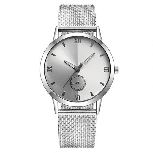 Koppelhorloges voor dames en heren, analoog quartz polshorloge, ronde subwijzerplaat, mesh band, romeinse cijfers, unisex polshorloge