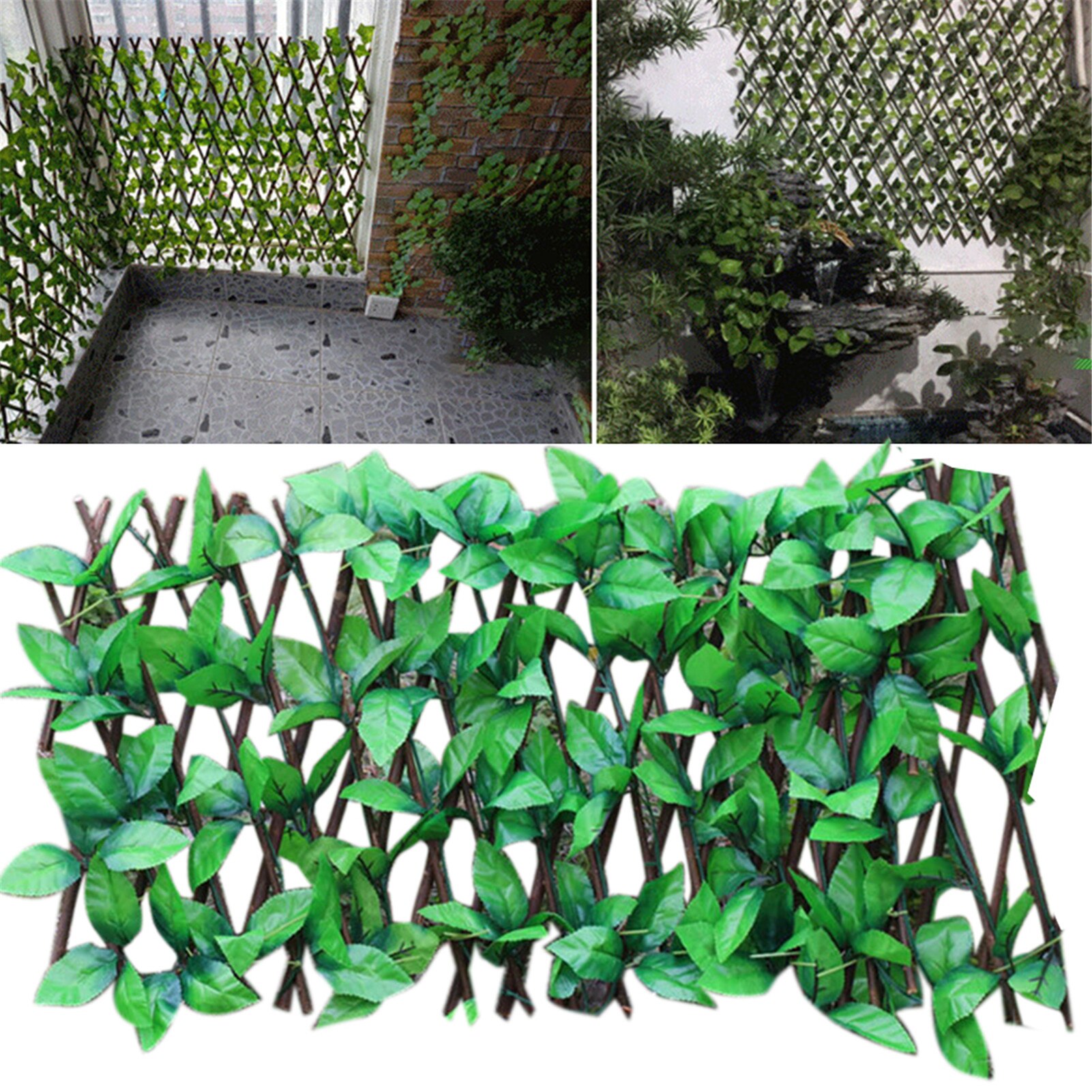 Expanding Trellis Fence Retractable Fence Artificial Garden Plant Fence UV Protected Privacy Screen For Garden Fence Backyard