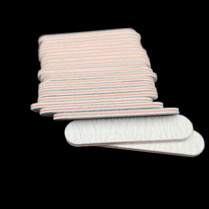 100 stks/partij Nail Art Schuren Salon Buffer Nagelvijlen Schuurpapier Manicure Dubbele Zijden Polijsten Cuticle Pedicure Nail Gereedschap
