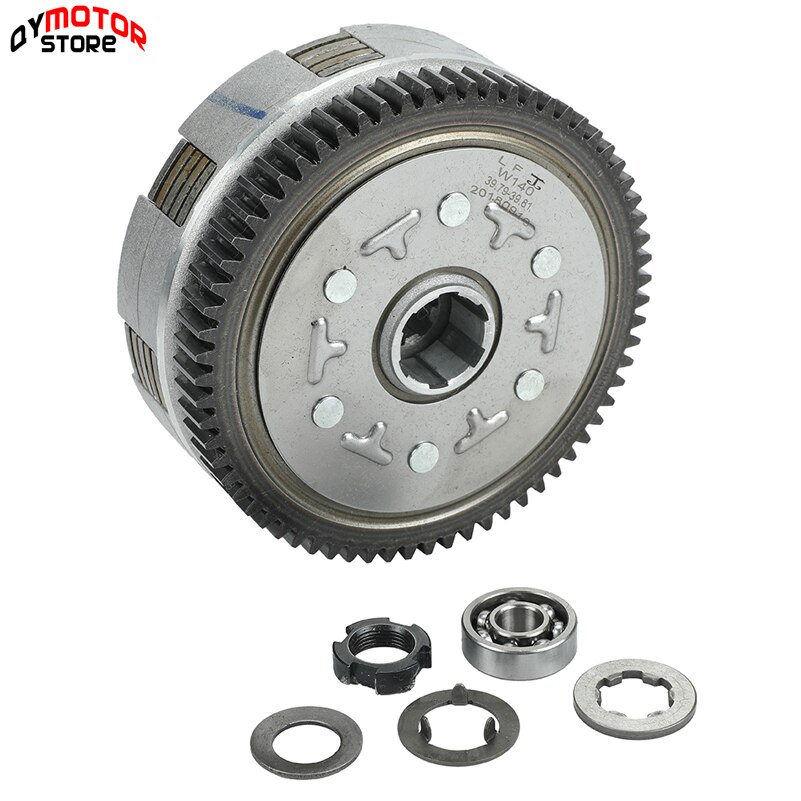 140cc Complete Manual Clutch Assembly kit For 55mm Bore lifan 140 140cc 1P55FMJ Horizontal Kick Starter Engines Dirt Pit Bike