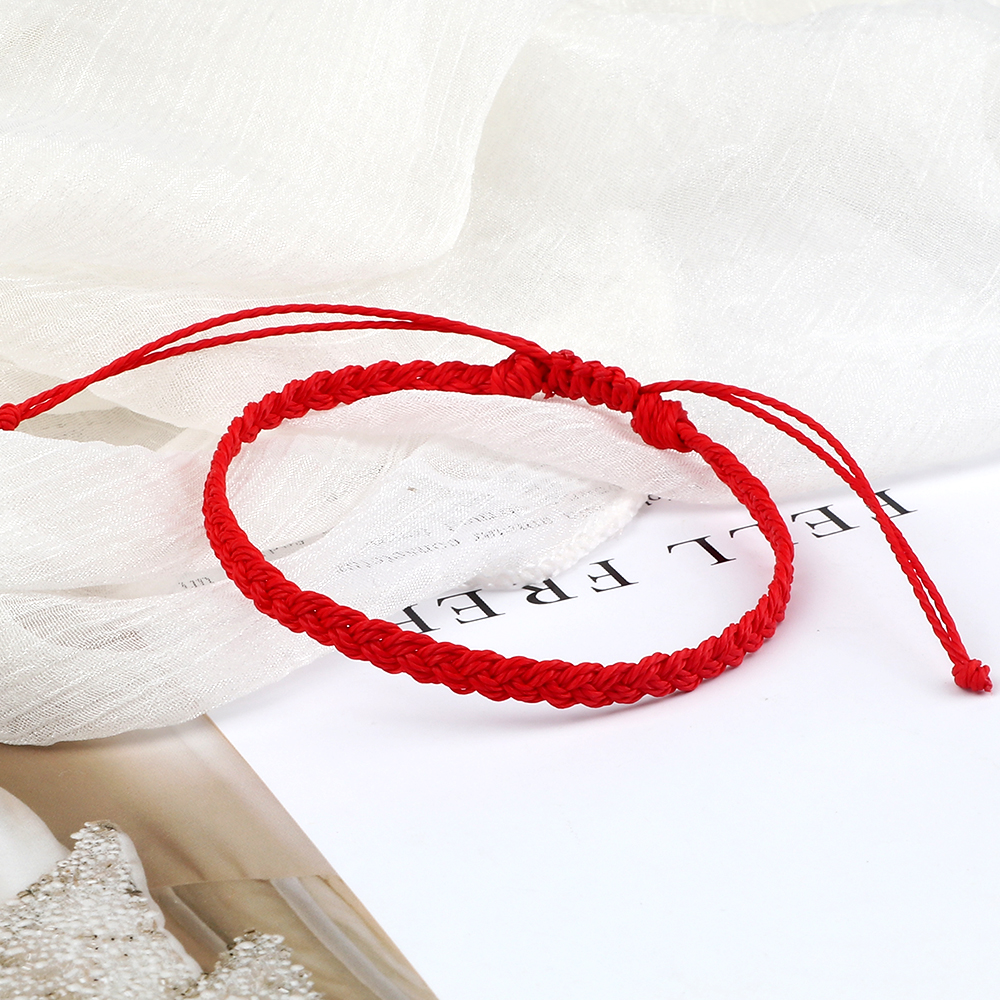 Pulsera de hilo de cera impermeable ajustable para mujeres y hombres, pulsera budista tibetana tejida hecha a mano, joyería de oración de la suerte de la amistad