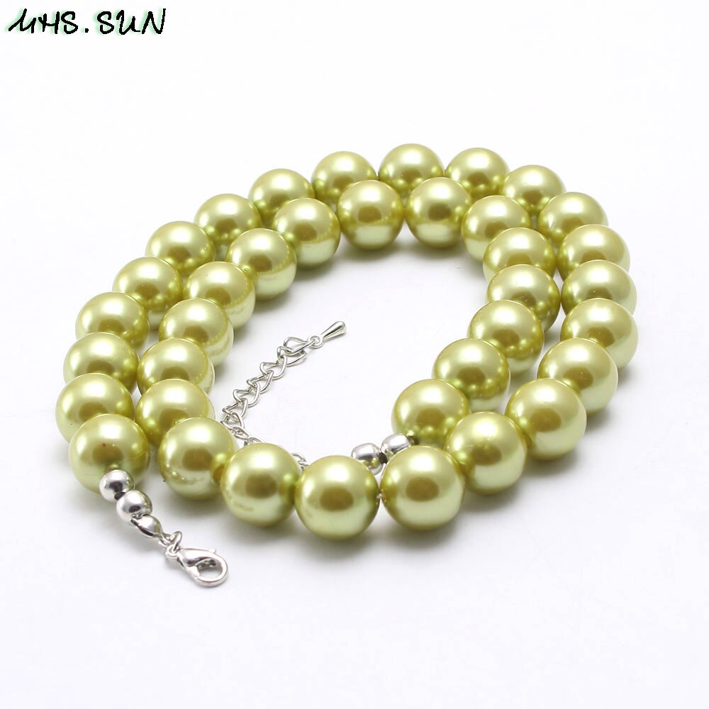 MHS.SUN Girl Kid Beaded Necklace Colorful Pearl Bubblegum Necklace For Baby Children Handmade Jewelry 1Pc: 4