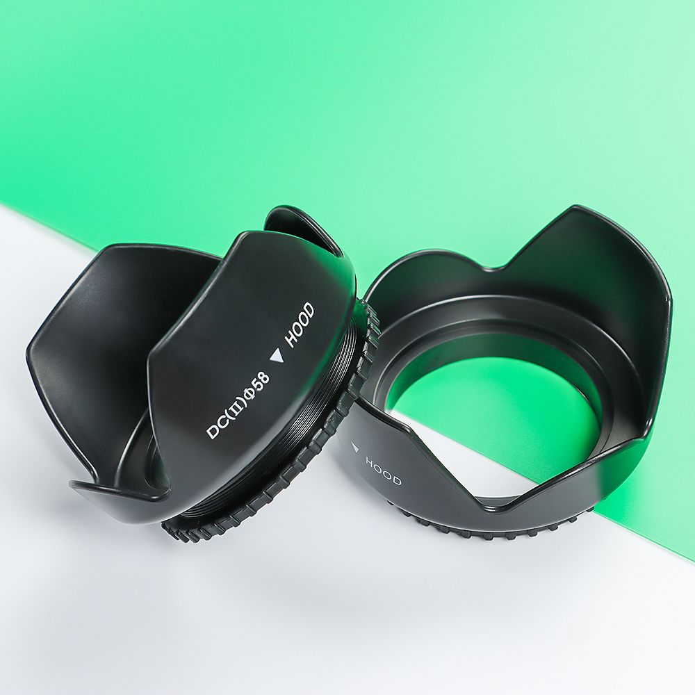 Pare-soleil noir pour appareil photo reflex numérique, pare-soleil vissé, Nikon, IL, Sony, Fuji, Olympus, 49mm, 52mm, 55mm, 58mm, 62mm, 67mm, 72mm, 77mm, 82mm